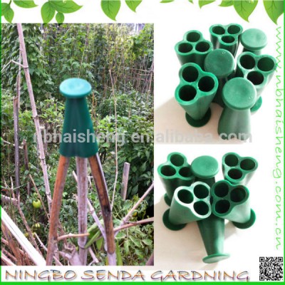 Plastic garden cane caps