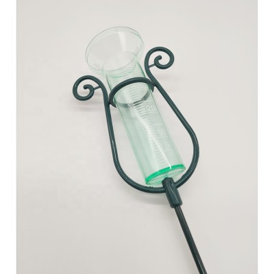 PS+PP holder transport green plastic garden Rain Gauge